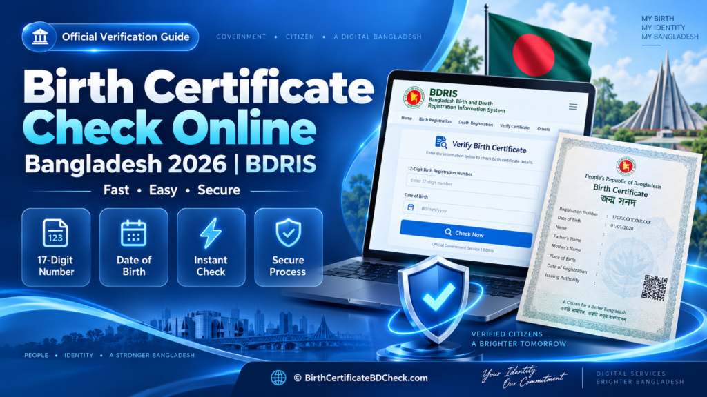 Birth Certificate Check Online Bangladesh 2026  BDRIS